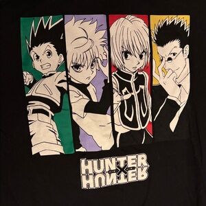 Hunter Anime Graphic Tee - Black, Green, Purple, Red